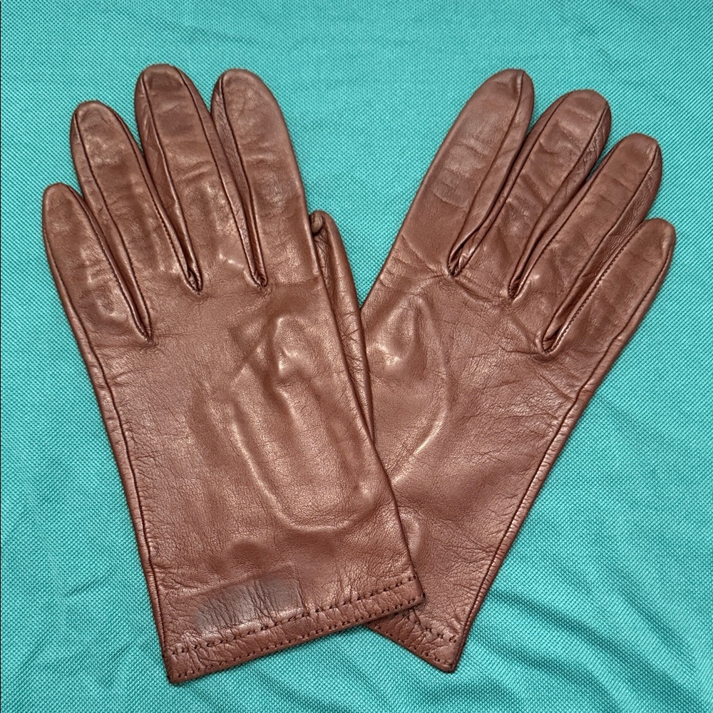 Vintage Dior Classic Brown Leather Gloves - Women’s 7.5